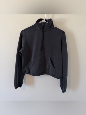 Lululemon Brushed Softstreme Half Zip Pullover Black Women’s Size 2